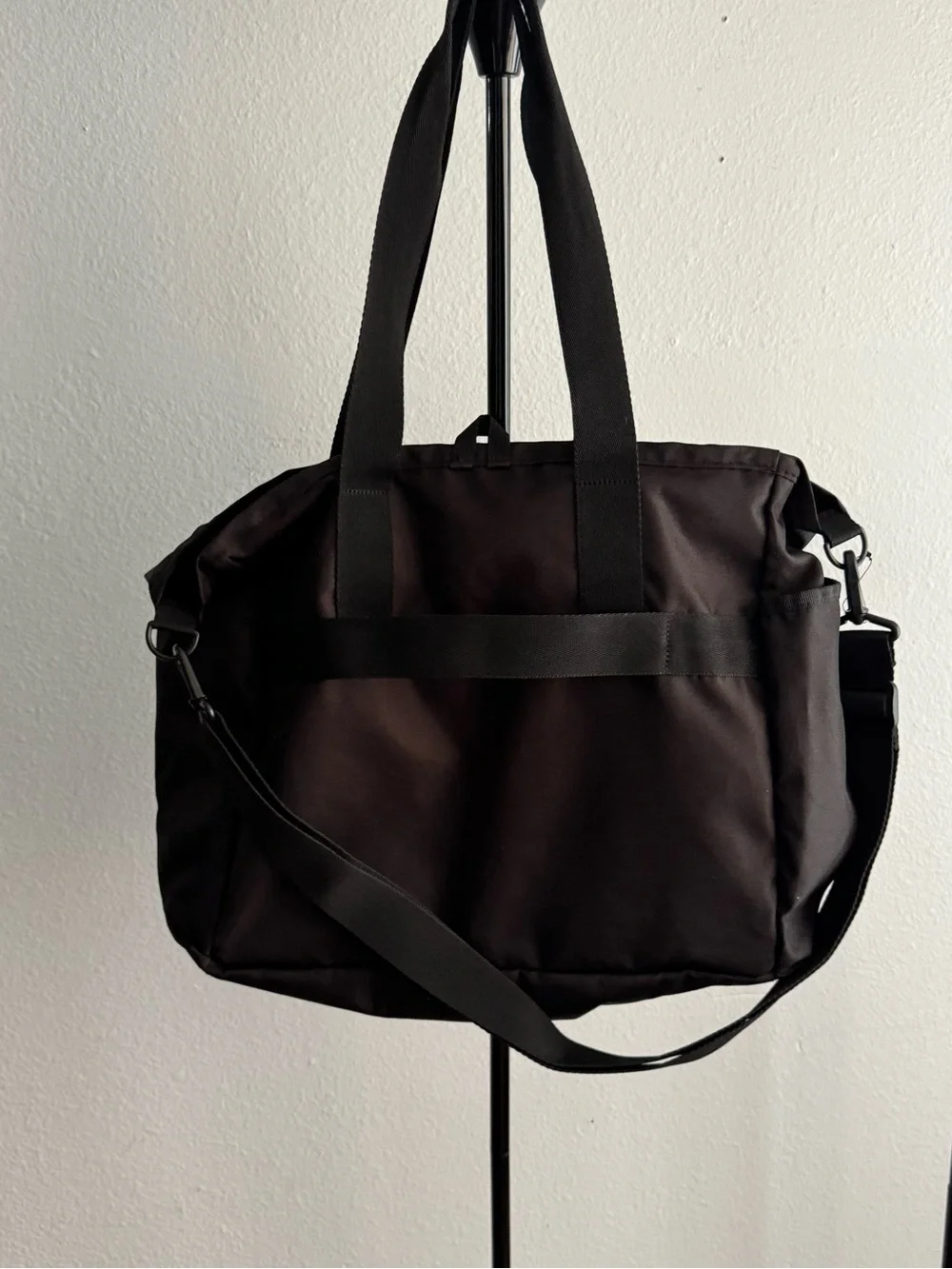 adidas Black Men's Messenger Tote with Front Zip Pockets